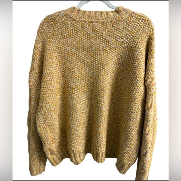 KIMCHI BLUE OVERSIZED KNIT SWEETER YELLOW GINGER M/L WOMEN PULLOVER - Picture 7 of 9